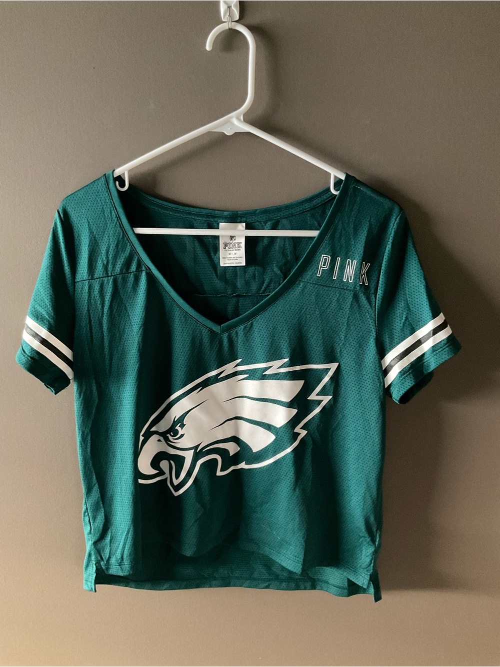 Victoria Secret PINK Philadelphia Eagles NFL Jersey Top RARE Girly Feminine Fun